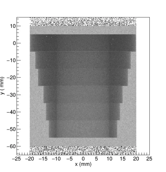 Simulated radiographic imaging of a pipe