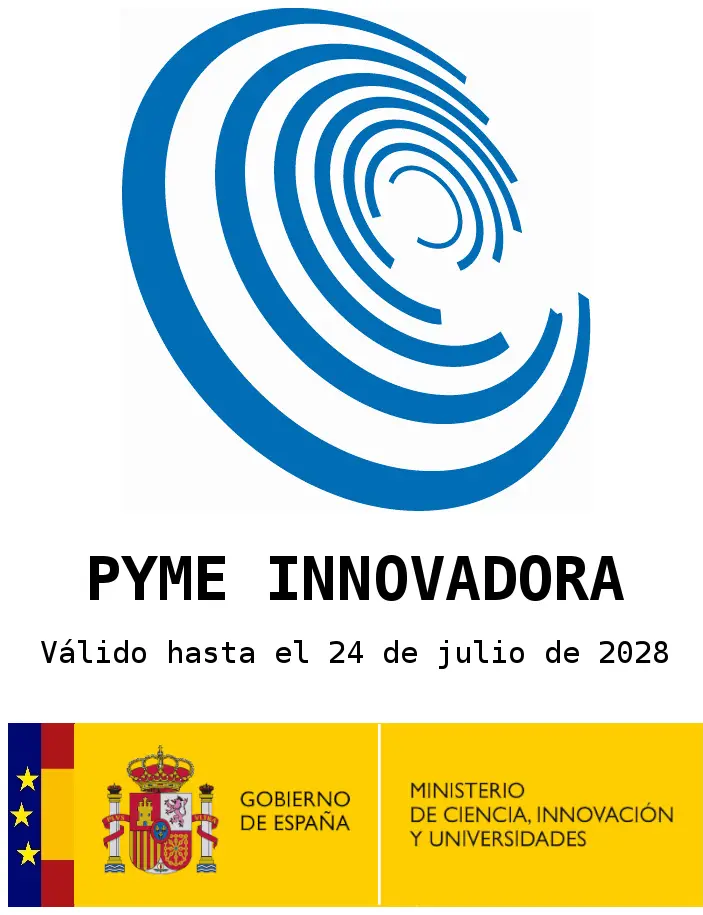 PYME INNOVADORA. Válido hasta el 24 de julio de 2028. GOBIERNO DE ESPAÑA. MINISTERIO DE CIENCIA, INNOVACIÓN Y UNIVERSIDADES